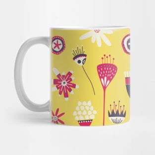 Scandi Birds and Flowers Mug